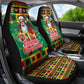 Afro-Jamaicans Christmas Car Seat Cover Reggae Santa with Dreadlocks Design - African Pride