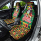Afro-Jamaicans Christmas Car Seat Cover Reggae Santa with Dreadlocks Design - African Pride