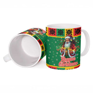 Afro-Jamaicans Christmas Ceramic Mug Reggae Santa with Dreadlocks Design