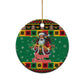 Afro-Jamaicans Christmas Ceramic Ornament Reggae Santa with Dreadlocks Design - African Pride