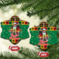Afro-Jamaicans Christmas Ceramic Ornament Reggae Santa with Dreadlocks Design - African Pride
