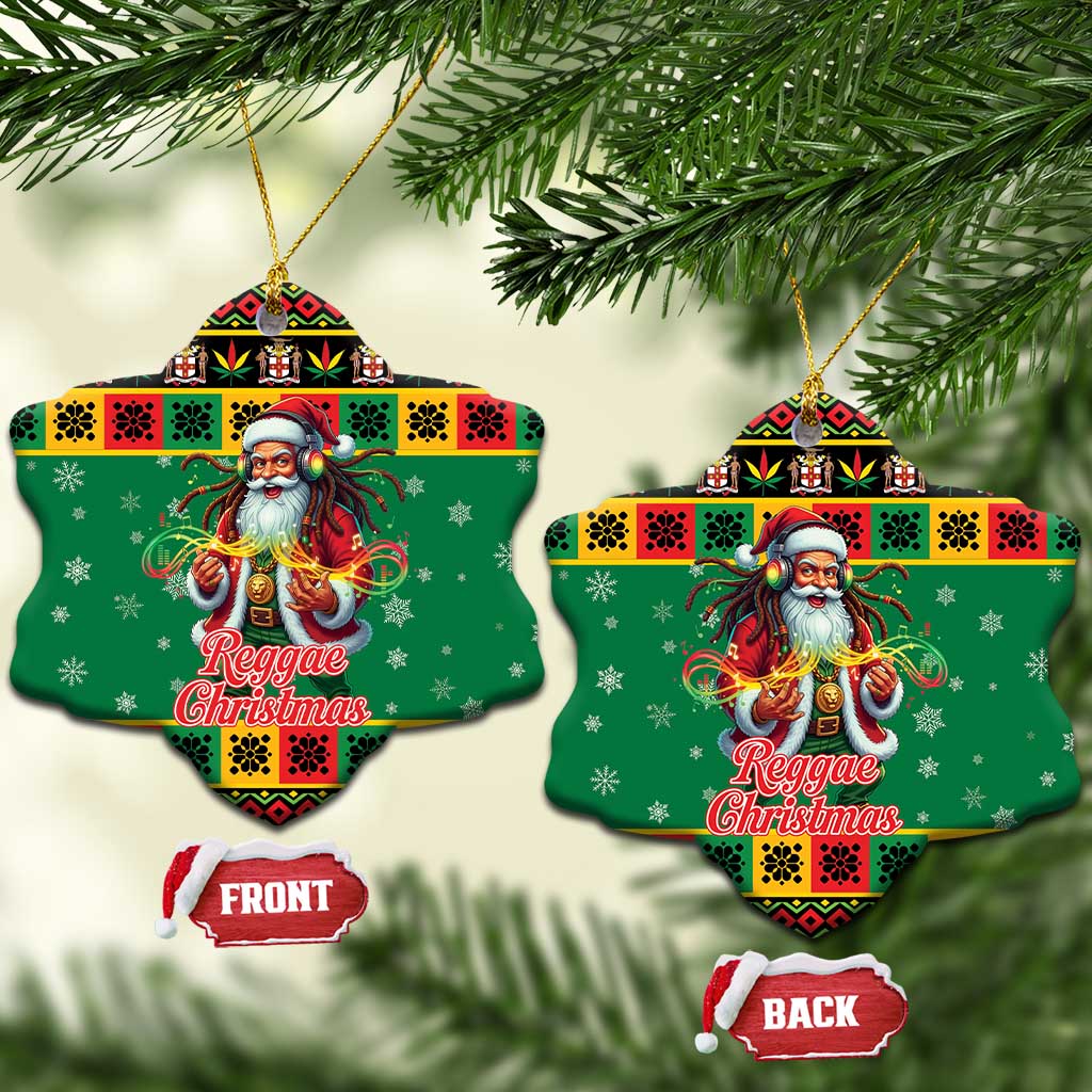Afro-Jamaicans Christmas Ceramic Ornament Reggae Santa with Dreadlocks Design - African Pride