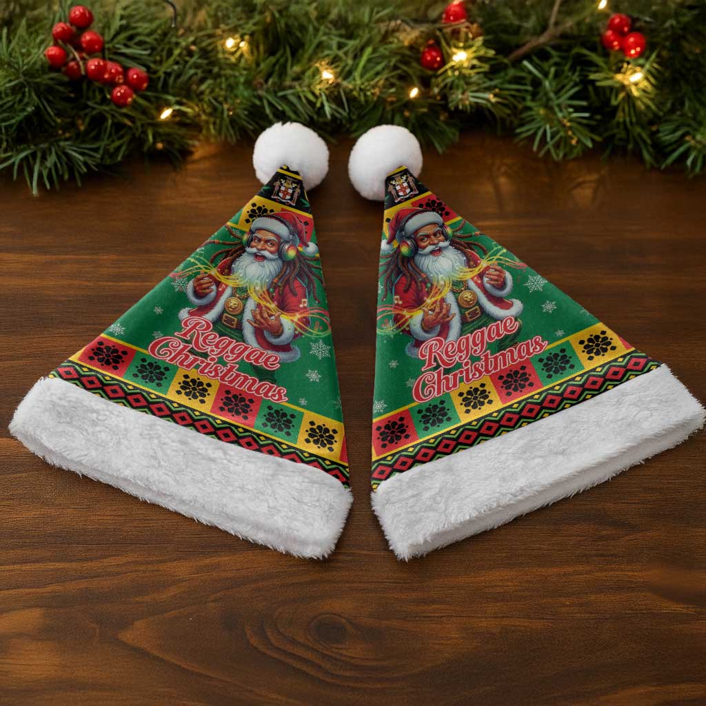 Afro-Jamaicans Christmas Santa Hat Reggae Santa with Dreadlocks Design - African Pride