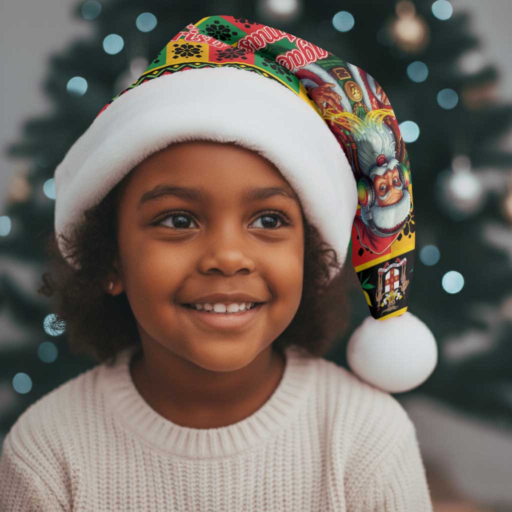Afro-Jamaicans Christmas Santa Hat Reggae Santa with Dreadlocks Design - African Pride