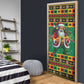 Afro-Jamaicans Christmas Door Cover Reggae Santa with Dreadlocks Design