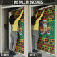 Afro-Jamaicans Christmas Door Cover Reggae Santa with Dreadlocks Design