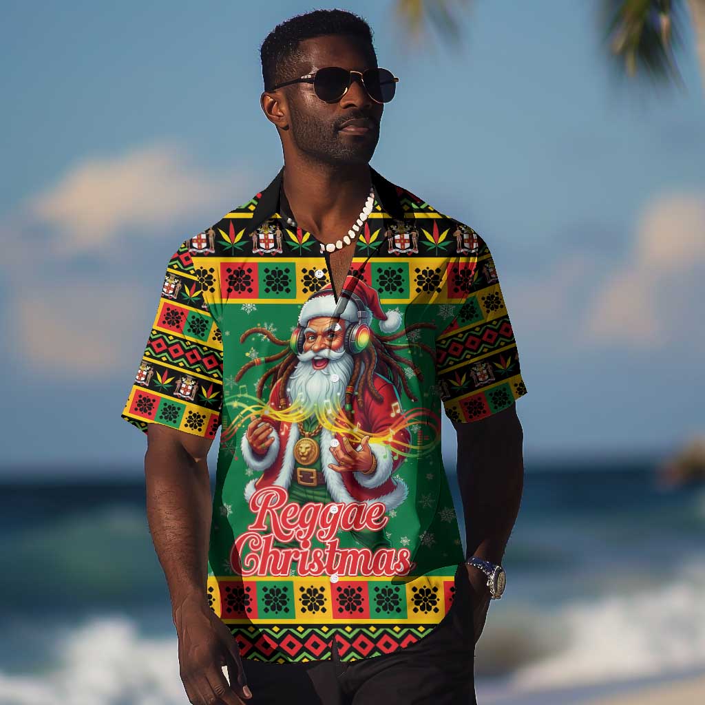 Afro-Jamaicans Christmas Hawaiian Shirt Reggae Santa with Dreadlocks Design - African Pride