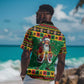 Afro-Jamaicans Christmas Hawaiian Shirt Reggae Santa with Dreadlocks Design - African Pride