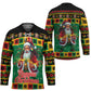 Afro-Jamaicans Christmas Hockey Jersey Reggae Santa with Dreadlocks Design
