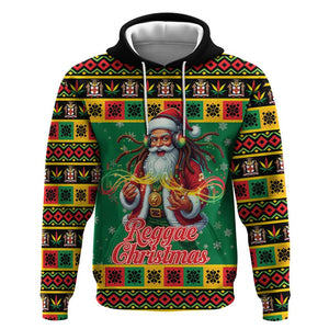 Afro-Jamaicans Christmas Hoodie Reggae Santa with Dreadlocks Design - African Pride