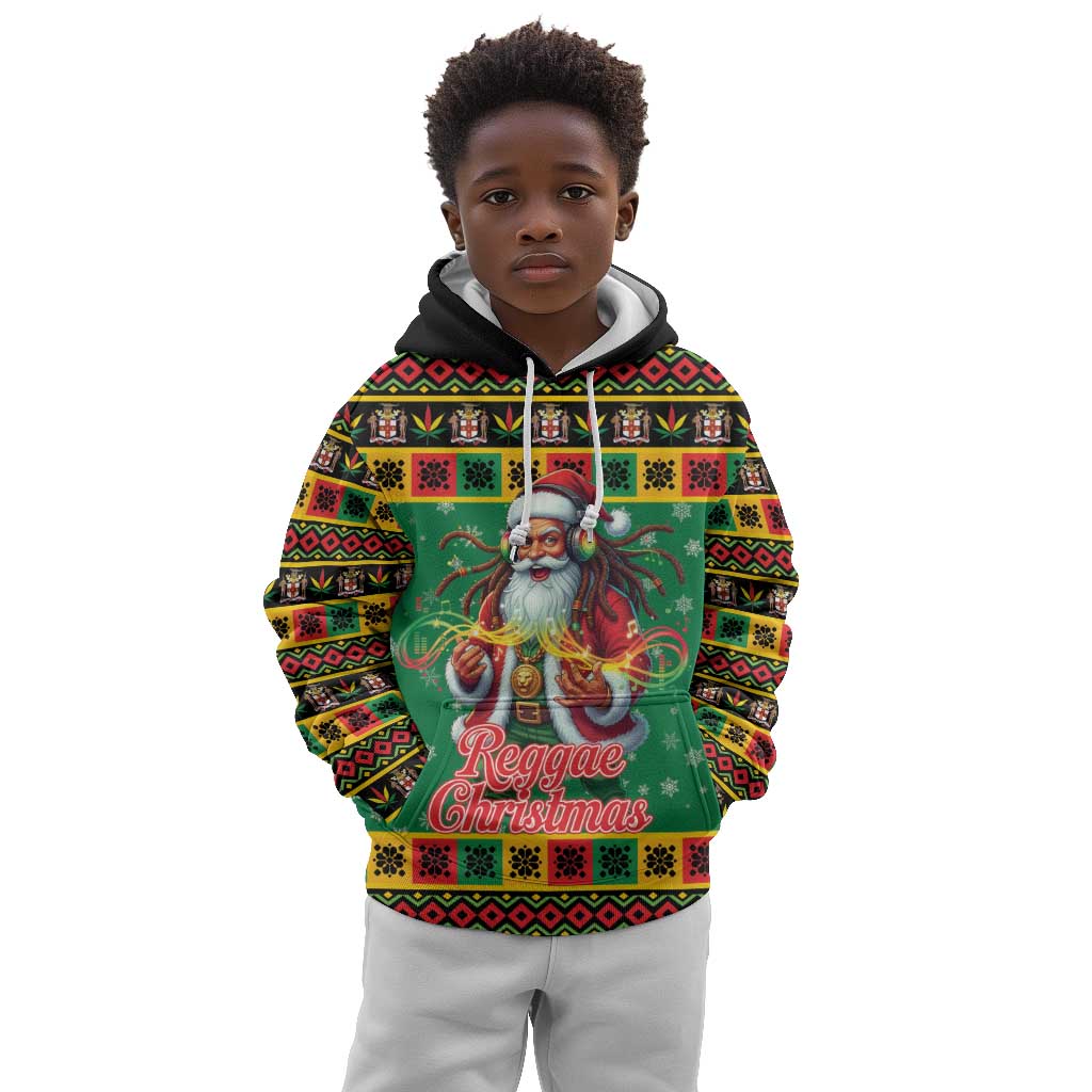 Afro-Jamaicans Christmas Kid Hoodie Reggae Santa with Dreadlocks Design ...