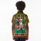 Afro-Jamaicans Christmas Kid Polo Shirt Reggae Santa with Dreadlocks Design - African Pride