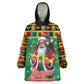 Afro-Jamaicans Christmas Kid Wearable Blanket Hoodie Reggae Santa with Dreadlocks Design - African Pride