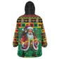 Afro-Jamaicans Christmas Kid Wearable Blanket Hoodie Reggae Santa with Dreadlocks Design - African Pride