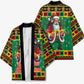 Afro-Jamaicans Christmas Kimono Reggae Santa with Dreadlocks Design