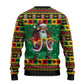 Afro-Jamaicans Christmas Ugly Christmas Sweater Reggae Santa with Dreadlocks Design - African Pride