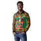 Afro-Jamaicans Christmas Long Sleeve Polo Shirt Reggae Santa with Dreadlocks Design - African Pride
