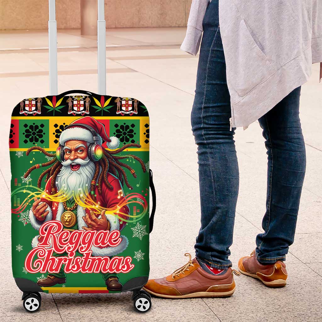Afro-Jamaicans Christmas Luggage Cover Reggae Santa with Dreadlocks Design - African Pride