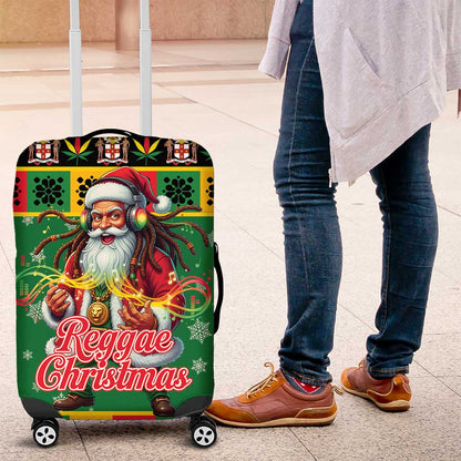 Afro-Jamaicans Christmas Luggage Cover Reggae Santa with Dreadlocks Design - African Pride