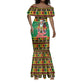 Afro-Jamaicans Christmas Mermaid Dress Reggae Santa with Dreadlocks Design - African Pride