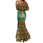 Afro-Jamaicans Christmas Mermaid Dress Reggae Santa with Dreadlocks Design - African Pride