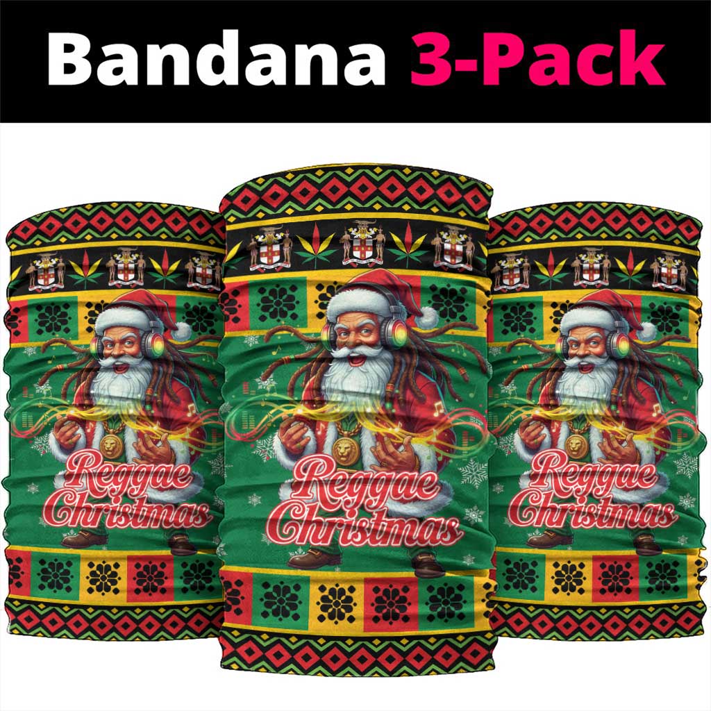 Afro-Jamaicans Christmas Neck Gaiter Reggae Santa with Dreadlocks Design - African Pride