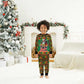 Afro-Jamaicans Christmas Pajama Set Reggae Santa with Dreadlocks Design - African Pride