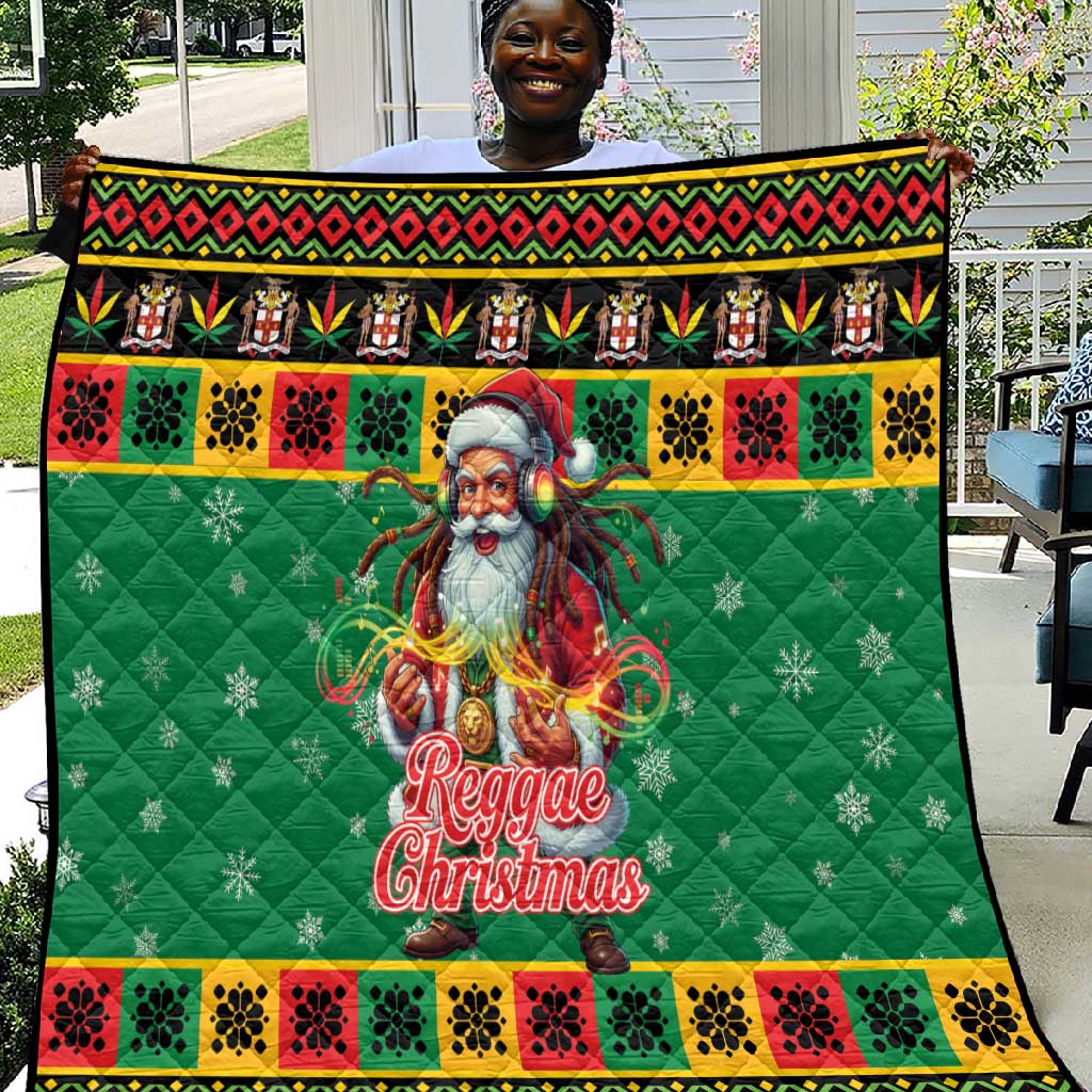 Afro-Jamaicans Christmas Quilt Reggae Santa with Dreadlocks Design by ...