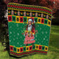 Afro-Jamaicans Christmas Quilt Reggae Santa with Dreadlocks Design - African Pride