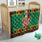Afro-Jamaicans Christmas Quilt Reggae Santa with Dreadlocks Design - African Pride
