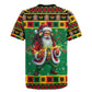 Afro-Jamaicans Christmas Rugby Jersey Reggae Santa with Dreadlocks Design - African Pride