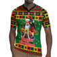 Afro-Jamaicans Christmas Rugby Jersey Reggae Santa with Dreadlocks Design - African Pride