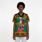 Afro-Jamaicans Christmas Scrub Top Reggae Santa with Dreadlocks Design - African Pride