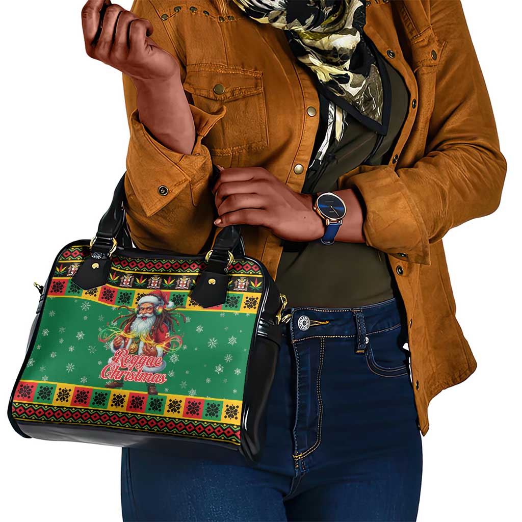 Afro-Jamaicans Christmas Shoulder Handbag Reggae Santa with Dreadlocks Design - African Pride