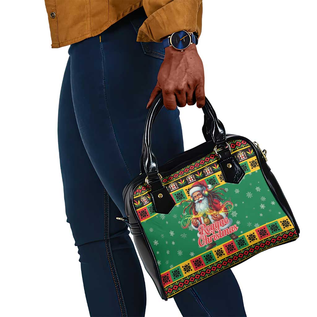 Afro-Jamaicans Christmas Shoulder Handbag Reggae Santa with Dreadlocks Design - African Pride