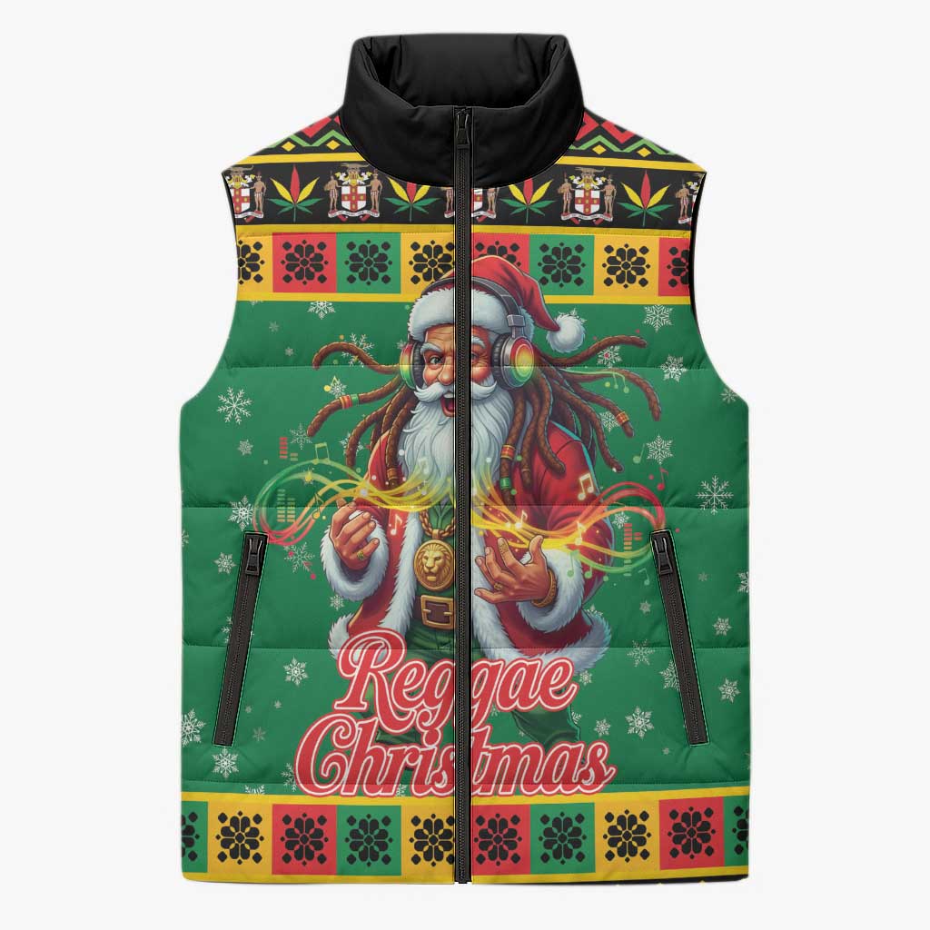 Afro-Jamaicans Christmas Sleeveless Puffer Jacket Reggae Santa with ...