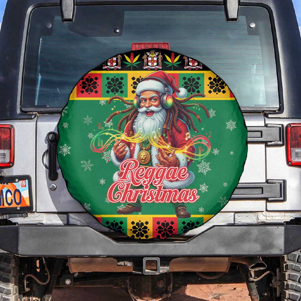 Afro-Jamaicans Christmas Spare Tire Cover Reggae Santa with Dreadlocks ...