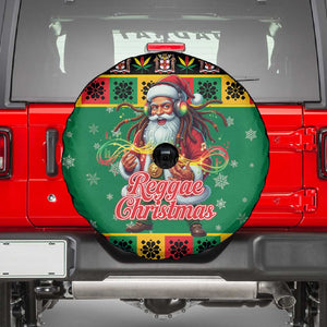 Afro-Jamaicans Christmas Spare Tire Cover Reggae Santa with Dreadlocks Design - African Pride