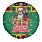 Afro-Jamaicans Christmas Spare Tire Cover Reggae Santa with Dreadlocks Design - African Pride