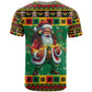 Afro-Jamaicans Christmas T shirt Reggae Santa with Dreadlocks Design - African Pride