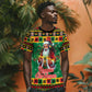 Afro-Jamaicans Christmas T shirt Reggae Santa with Dreadlocks Design - African Pride