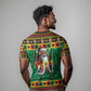 Afro-Jamaicans Christmas T shirt Reggae Santa with Dreadlocks Design - African Pride