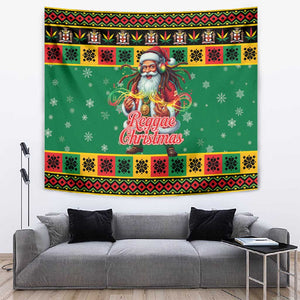 Afro-Jamaicans Christmas Tapestry Reggae Santa with Dreadlocks Design - African Pride