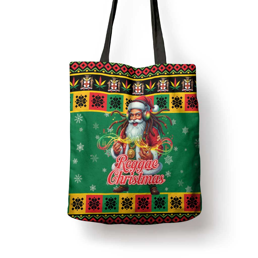 Afro-Jamaicans Christmas Tote Bag Reggae Santa with Dreadlocks Design ...