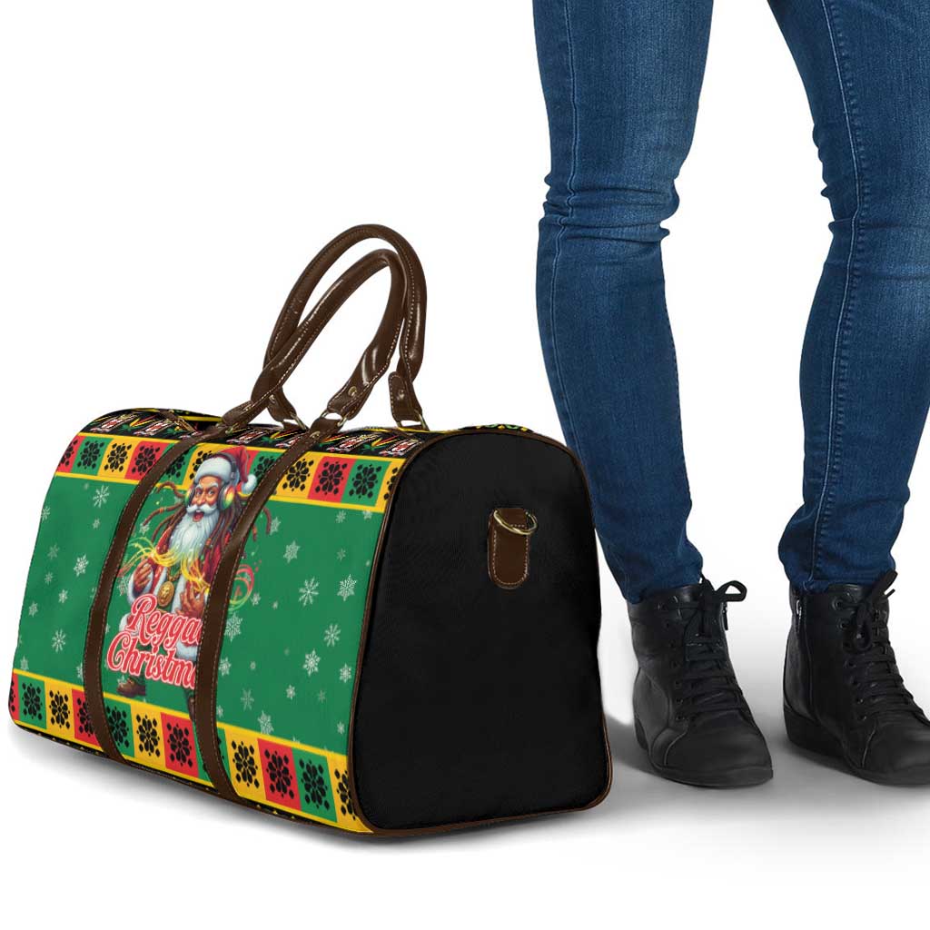 Afro-Jamaicans Christmas Travel Bag Reggae Santa with Dreadlocks Design