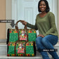 Afro-Jamaicans Christmas Travel Bag Reggae Santa with Dreadlocks Design