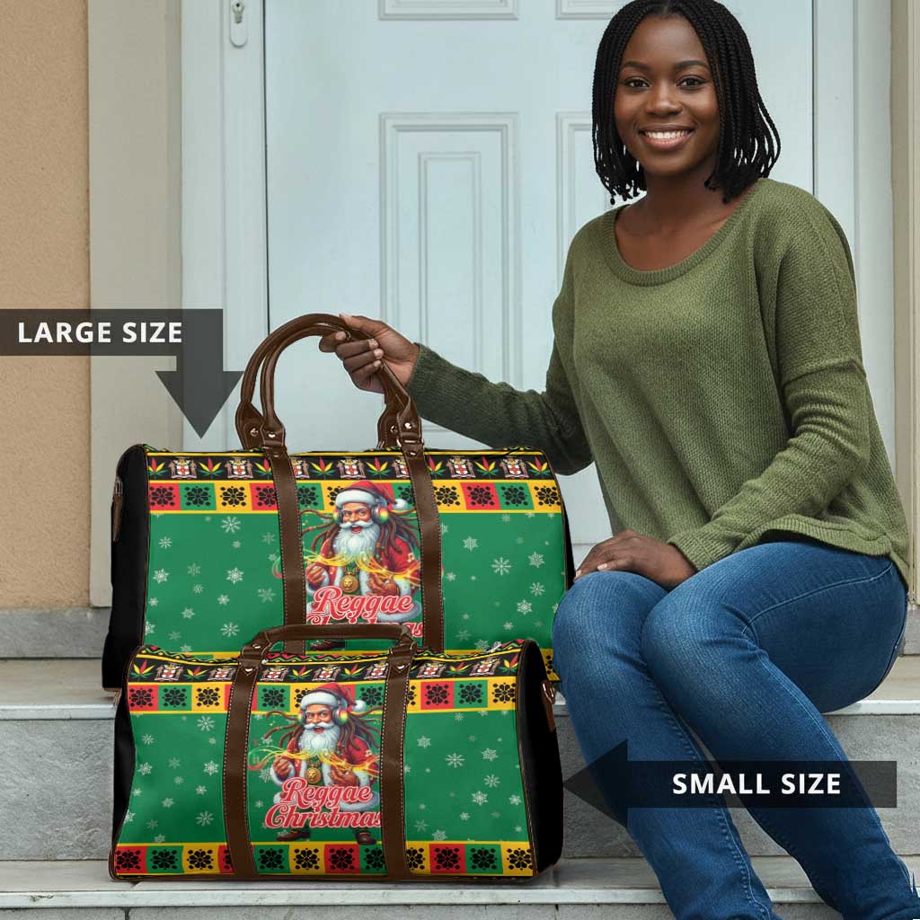 Afro-Jamaicans Christmas Travel Bag Reggae Santa with Dreadlocks Design