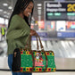 Afro-Jamaicans Christmas Travel Bag Reggae Santa with Dreadlocks Design