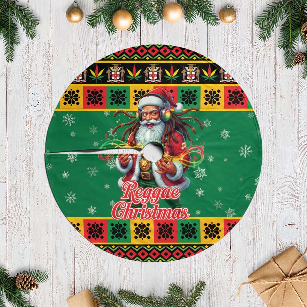 Afro-Jamaicans Christmas Tree Skirt Reggae Santa with Dreadlocks Design ...