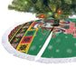 Afro-Jamaicans Christmas Tree Skirt Reggae Santa with Dreadlocks Design - African Pride
